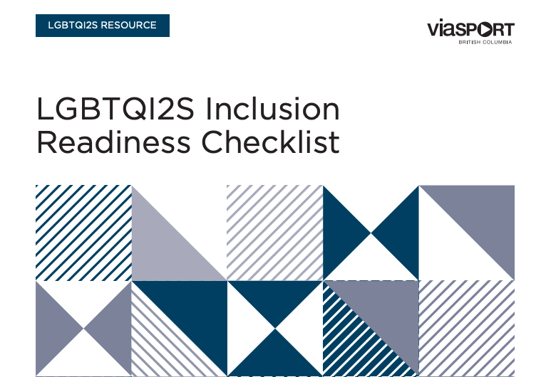 Screen shot of viaSport resource: LGBTQI2S Inclusion Readiness Checklist
